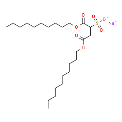 ChemSpider 2D Image | Sodium 1,4-bis(decyloxy)-1,4-dioxo-2-butanesulfonate | C24H45NaO7S