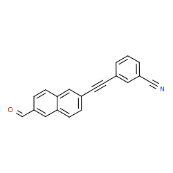 ChemSpider 2D Image | 3-[(6-Formyl-2-naphthyl)ethynyl]benzonitrile | C20H11NO