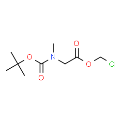 ChemSpider 2D Image | Chloromethyl N-methyl-N-{[(2-methyl-2-propanyl)oxy]carbonyl}glycinate | C9H16ClNO4