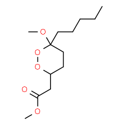 ChemSpider 2D Image | Methyl (6-methoxy-6-pentyl-1,2-dioxan-3-yl)acetate | C13H24O5