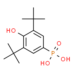 ChemSpider 2D Image | [4-Hydroxy-3,5-bis(2-methyl-2-propanyl)phenyl]phosphonic acid | C14H23O4P