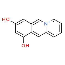ChemSpider 2D Image | 8,10-Dihydroxypyrido[1,2-b]isoquinolinium | C13H10NO2
