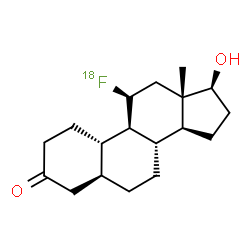 ChemSpider 2D Image | (5alpha,11beta,17beta)-11-(~18~F)Fluoro-17-hydroxyestran-3-one | C18H2718FO2