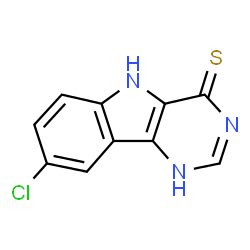 ChemSpider 2D Image | 8-chloro-1,5-dihydropyrimido[5,6-b]indole-4-thione | C10H6ClN3S