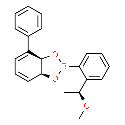 ChemSpider 2D Image | (3aR,7aS)-2-{2-[(1S)-1-Methoxyethyl]phenyl}-4-phenyl-3a,7a-dihydro-1,3,2-benzodioxaborole | C21H21BO3