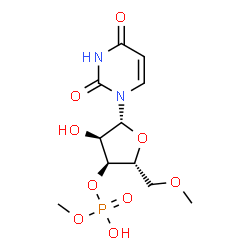 ChemSpider 2D Image | 3'-O-[Hydroxy(methoxy)phosphoryl]-5'-O-methyluridine | C11H17N2O9P