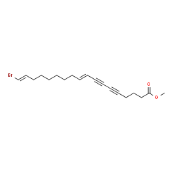 ChemSpider 2D Image | Methyl (9E,17E)-18-bromo-9,17-octadecadiene-5,7-diynoate | C19H25BrO2
