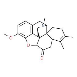 ChemSpider 2D Image | (1S)-13-Methoxy-5,6,19-trimethyl-11-oxa-19-azahexacyclo[10.9.1.0~1,10~.0~2,7~.0~2,18~.0~16,22~]docosa-5,12(22),13,15-tetraen-9-one | C24H29NO3