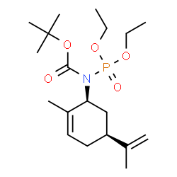 ChemSpider 2D Image | 2-Methyl-2-propanyl (diethoxyphosphoryl)[(1S,5S)-5-isopropenyl-2-methyl-2-cyclohexen-1-yl]carbamate | C19H34NO5P