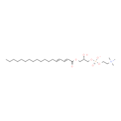 ChemSpider 2D Image | (2S)-2-Hydroxy-3-[(2E,4E)-2,4-octadecadienoyloxy]propyl 2-(trimethylammonio)ethyl phosphate | C26H50NO7P