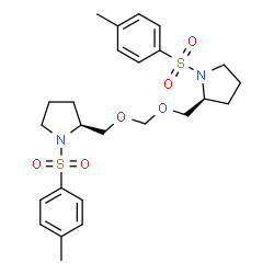 ChemSpider 2D Image | (2S,2'S)-2,2'-[Methylenebis(oxymethylene)]bis{1-[(4-methylphenyl)sulfonyl]pyrrolidine} | C25H34N2O6S2