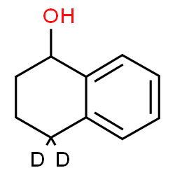 ChemSpider 2D Image | (4,4-~2~H_2_)-1,2,3,4-Tetrahydro-1-naphthalenol | C10H10D2O