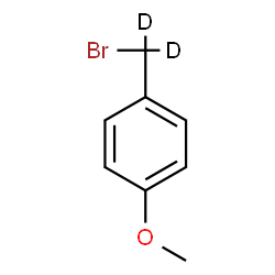 ChemSpider 2D Image | 1-[Bromo(~2~H_2_)methyl]-4-methoxybenzene | C8H7D2BrO