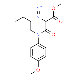 ChemSpider 2D Image | {1-[Butyl(4-methoxyphenyl)amino]-3-methoxy-1,3-dioxo-2-propanyl}diazenide | C15H20N3O4