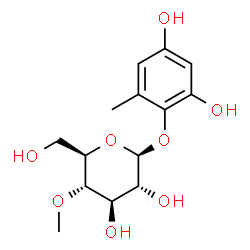 ChemSpider 2D Image | 2,4-Dihydroxy-6-methylphenyl 4-O-methyl-beta-D-glucopyranoside | C14H20O8