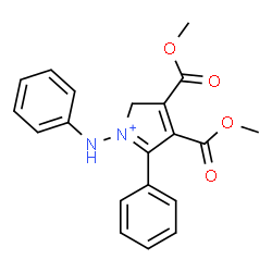 ChemSpider 2D Image | 1-Anilino-3,4-bis(methoxycarbonyl)-5-phenyl-2H-pyrrolium | C20H19N2O4
