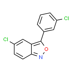 ChemSpider 2D Image | 5-Chloro-3-(3-chlorophenyl)-2,1-benzoxazole | C13H7Cl2NO