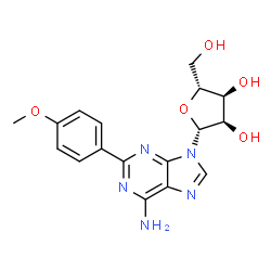 ChemSpider 2D Image | 2-(4-Methoxyphenyl)adenosine | C17H19N5O5