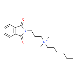 ChemSpider 2D Image | N-[3-(1,3-Dioxo-1,3-dihydro-2H-isoindol-2-yl)propyl]-N,N-dimethyl-1-hexanaminium | C19H29N2O2