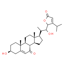 ChemSpider 2D Image | (3beta,17alpha,20R)-3,22-Dihydroxy-23,29-epoxystigmasta-5,24(28)-diene-7,29-dione | C29H42O5