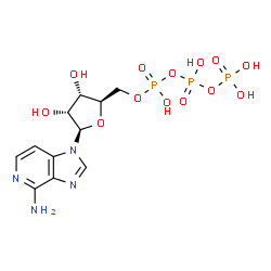 ChemSpider 2D Image | 1-[5-O-(Hydroxy{[hydroxy(phosphonooxy)phosphoryl]oxy}phosphoryl)-beta-D-ribofuranosyl]-1H-imidazo[4,5-c]pyridin-4-amine | C11H17N4O13P3