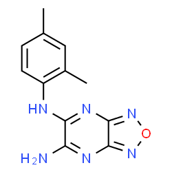 ChemSpider 2D Image | N-(2,4-Dimethylphenyl)[1,2,5]oxadiazolo[3,4-b]pyrazine-5,6-diamine | C12H12N6O