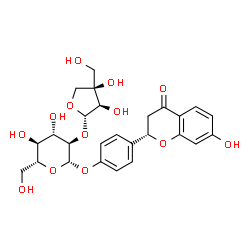 ChemSpider 2D Image | LIQUIRITIN APIOSIDE | C26H30O13