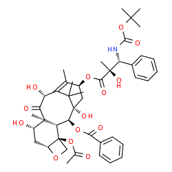 ChemSpider 2D Image | (2alpha,5beta,7beta,10beta,13alpha)-4-Acetoxy-1,7,10-trihydroxy-13-{[(2S,3R)-2-hydroxy-2-methyl-3-({[(2-methyl-2-propanyl)oxy]carbonyl}amino)-3-phenylpropanoyl]oxy}-9-oxo-5,20-epoxytax-11-en-2-yl benz
oate | C44H55NO14