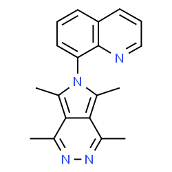 ChemSpider 2D Image | 8-(1,4,5,7-Tetramethyl-pyrrolo[3,4-d]pyridazin-6-yl)-quinoline | C19H18N4