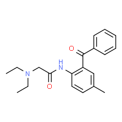ChemSpider 2D Image | N-(2-Benzoyl-4-methylphenyl)-N~2~,N~2~-diethylglycinamide | C20H24N2O2