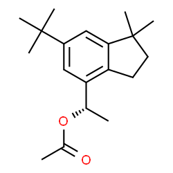 ChemSpider 2D Image | (1S)-1-[1,1-Dimethyl-6-(2-methyl-2-propanyl)-2,3-dihydro-1H-inden-4-yl]ethyl acetate | C19H28O2