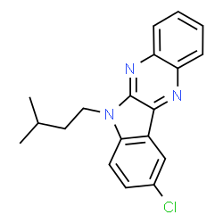 ChemSpider 2D Image | 9-Chloro-6-(3-methylbutyl)-6H-indolo[2,3-b]quinoxaline | C19H18ClN3