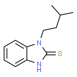 ChemSpider 2D Image | 1-(3-Methyl-butyl)-1H-benzoimidazole-2-thiol | C12H16N2S