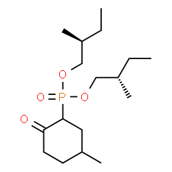 ChemSpider 2D Image | Bis[(2S)-2-methylbutyl] (5-methyl-2-oxocyclohexyl)phosphonate | C17H33O4P