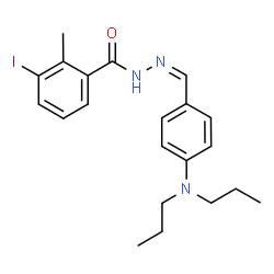 ChemSpider 2D Image | N'-{(Z)-[4-(Dipropylamino)phenyl]methylene}-3-iodo-2-methylbenzohydrazide | C21H26IN3O