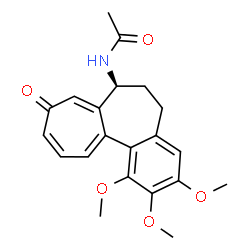 ChemSpider 2D Image | (S)-N-(5,6,7,9-Tetrahydro-1,2,3-trimethoxy-9-oxobenzo(a)heptalen-7-yl)acetamide | C21H23NO5