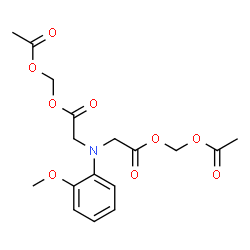 ChemSpider 2D Image | Bis(acetoxymethyl) 2,2'-[(2-methoxyphenyl)imino]diacetate | C17H21NO9