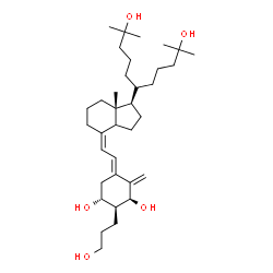 ChemSpider 2D Image | (1R,2S,3S,5E)-5-{(2Z)-2-[(1R,7aR)-1-(2,10-Dihydroxy-2,10-dimethyl-6-undecanyl)-7a-methyloctahydro-4H-inden-4-ylidene]ethylidene}-2-(3-hydroxypropyl)-4-methylene-1,3-cyclohexanediol (non-preferred name
) | C35H60O5