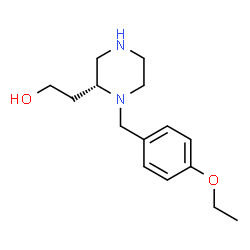 ChemSpider 2D Image | 2-[(2R)-1-(4-Ethoxybenzyl)-2-piperazinyl]ethanol | C15H24N2O2
