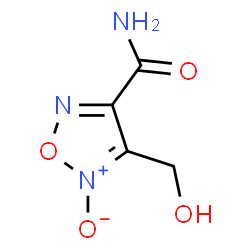 ChemSpider 2D Image | 4-(hydroxymethyl)-5-oxido-1,2,5-oxadiazol-5-ium-3-carboxamide | C4H5N3O4