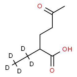 ChemSpider 2D Image | 5-oxo-2-(1,1,2,2,2-pentadeuterioethyl)hexanoic acid | C8H9D5O3
