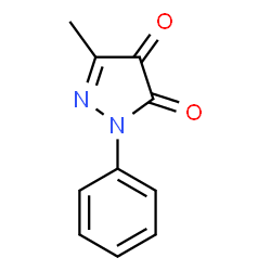 ChemSpider 2D Image | 3-Methyl-1-phenyl-1H-pyrazole-4,5-dione | C10H8N2O2