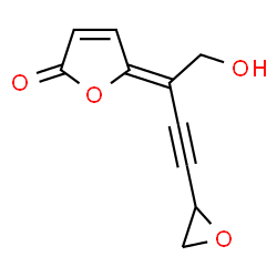 ChemSpider 2D Image | (5E)-5-[1-Hydroxy-4-(2-oxiranyl)-3-butyn-2-ylidene]-2(5H)-furanone | C10H8O4