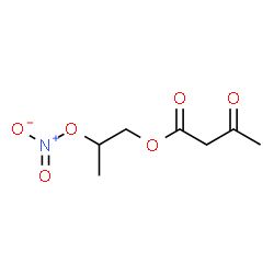 ChemSpider 2D Image | 2-(Nitrooxy)propyl 3-oxobutanoate | C7H11NO6