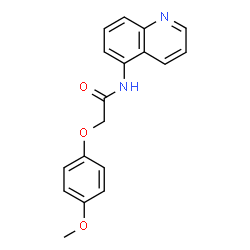 ChemSpider 2D Image | 2-(4-Methoxyphenoxy)-N-(5-quinolinyl)acetamide | C18H16N2O3