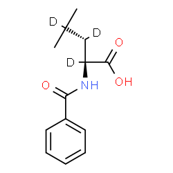 ChemSpider 2D Image | (3S)-N-Benzoyl-L-(2,3,4-~2~H_3_)leucine | C13H14D3NO3