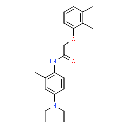 ChemSpider 2D Image | N-[4-(Diethylamino)-2-methylphenyl]-2-(2,3-dimethylphenoxy)acetamide | C21H28N2O2