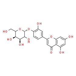 ChemSpider 2D Image | 4-(5,7-Dihydroxy-4-oxo-4H-chromen-2-yl)-2-hydroxyphenyl beta-L-erythro-hexopyranoside | C21H20O11