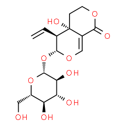 ChemSpider 2D Image | (4aS,5S,6R)-4a-Hydroxy-1-oxo-5-vinyl-4,4a,5,6-tetrahydro-1H,3H-pyrano[3,4-c]pyran-6-yl beta-L-glucopyranoside | C16H22O10