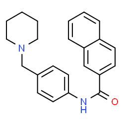 ChemSpider 2D Image | N-[4-(1-Piperidinylmethyl)phenyl]-2-naphthamide | C23H24N2O